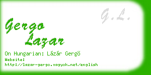 gergo lazar business card